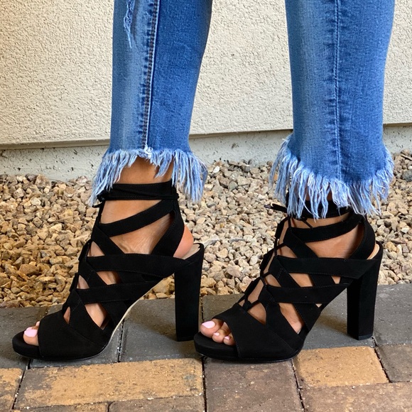 Via Spiga Kid Suede Block Heel Lace Up Platform - Picture 14 of 14